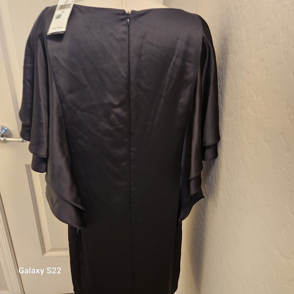 Ralph Lauren Black Silk Feel Midi Dress. Host Pick. Size 12 - Picture 6 of 9